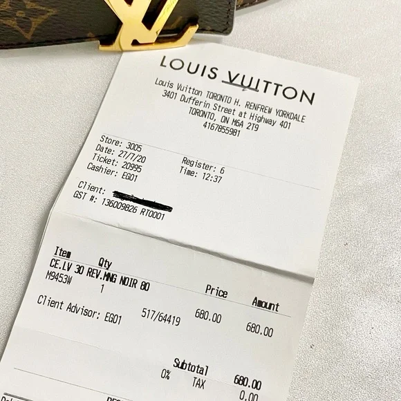 Louis Vuitton Reversible Belt Monogram Canvas / Black - Picture 5 of 8